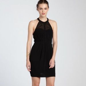 Greylin Black ‘Taylor’ mixed-lace halter dress